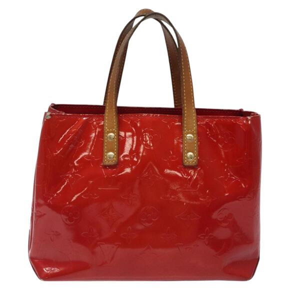 LOUIS VUITTON Monogram Vernis Reade PM Hand Bag Red Rouge M91088 - Picture 3 of 12